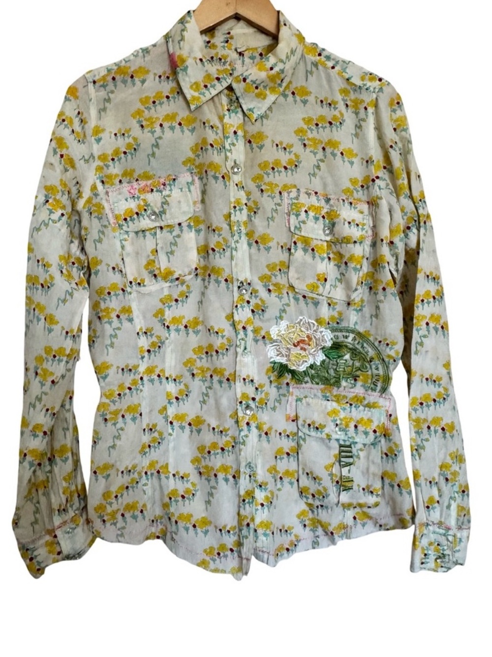 Johnny Was Yellowfield
Chrysanthemum Limited Edition
Floral Shirt Women Size S